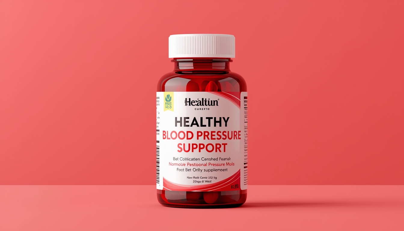 Supplement bottle for healthy blood pressure support